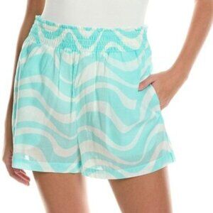 NWT! Kate Spade Aqua White Low Tide Cotton Swimsuit Cover Up Shorts NEW!